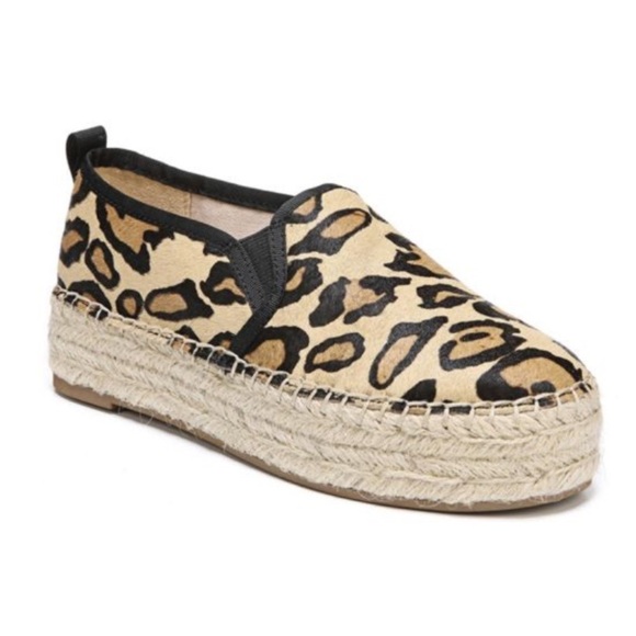 Sam Edelman Carrin Calf Hair Leopard Print Platform
Espadrilles Size 8 - Picture 1 of 11